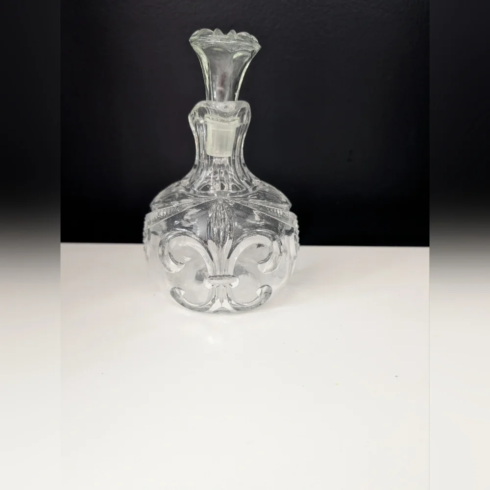 Vintage Cut Glass Cruet with Stopper